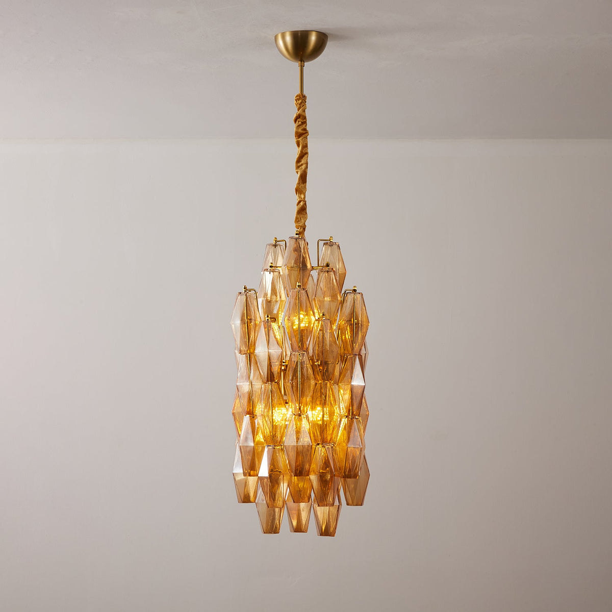 Rectangular Glass Chandelier — Chandelier | Maison Monashee — view 14