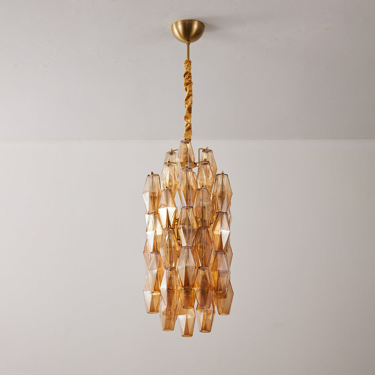 Rectangular Glass Chandelier — Chandelier | Maison Monashee — view 15