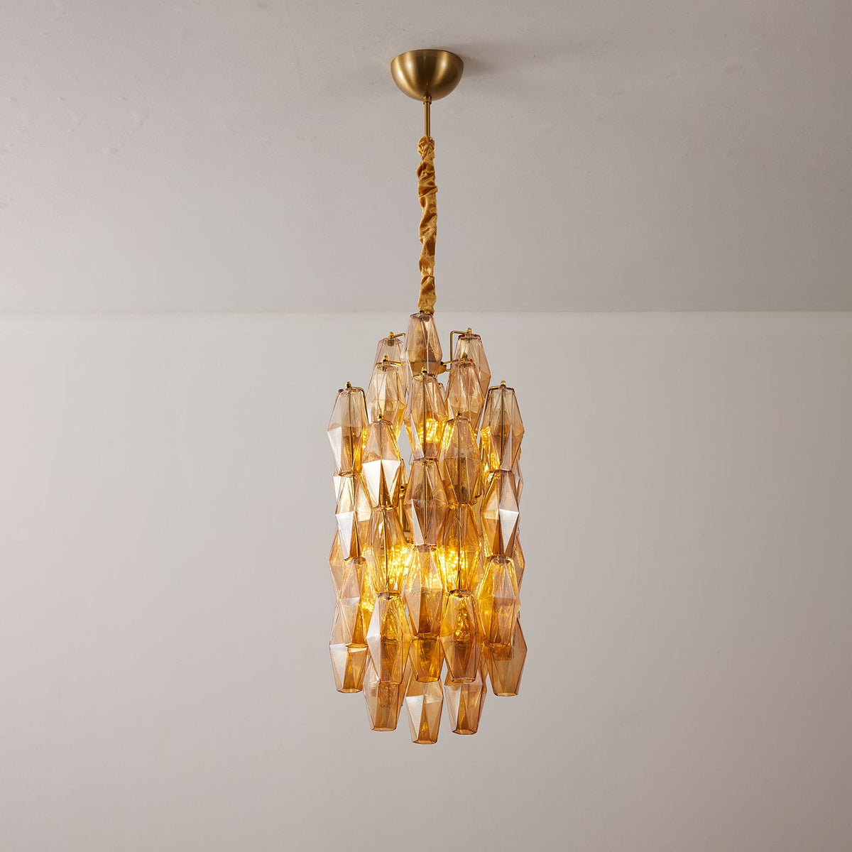 Rectangular Glass Chandelier — Chandelier | Maison Monashee — view 16