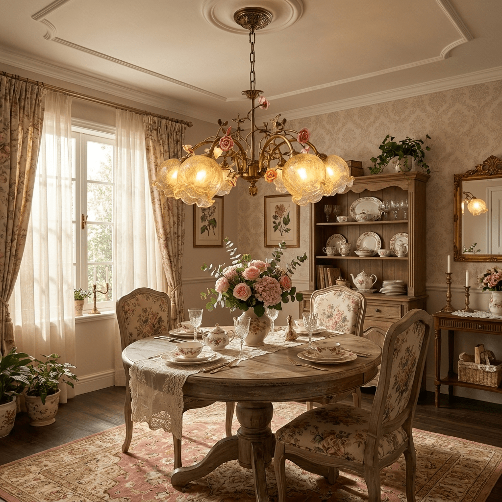 Brass Floral Chandelier — Chandelier | Maison Monashee — view 6
