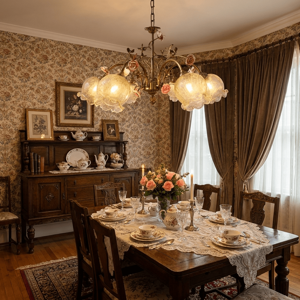 Brass Floral Chandelier — Chandelier | Maison Monashee — view 11