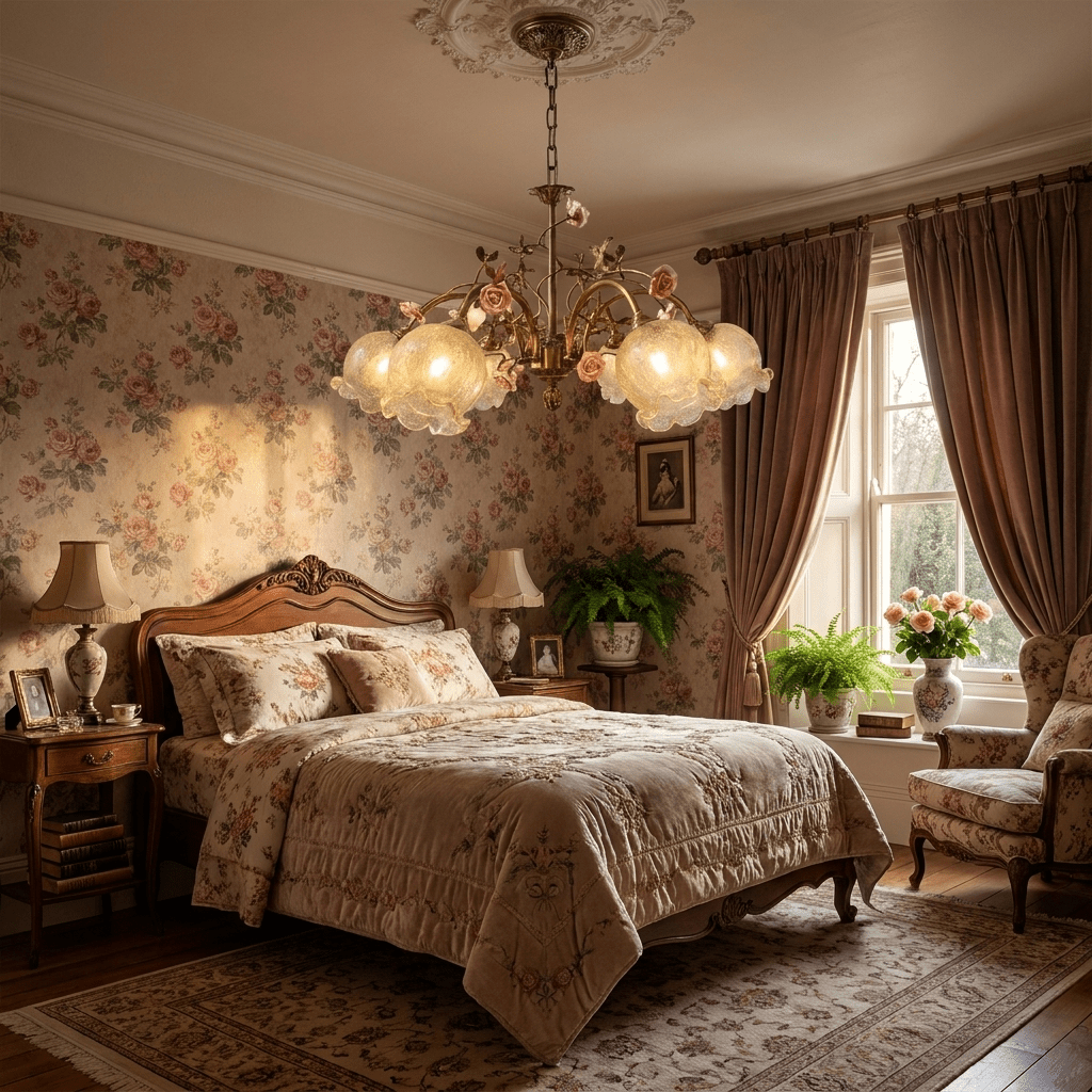 Brass Floral Chandelier — Chandelier | Maison Monashee — view 12