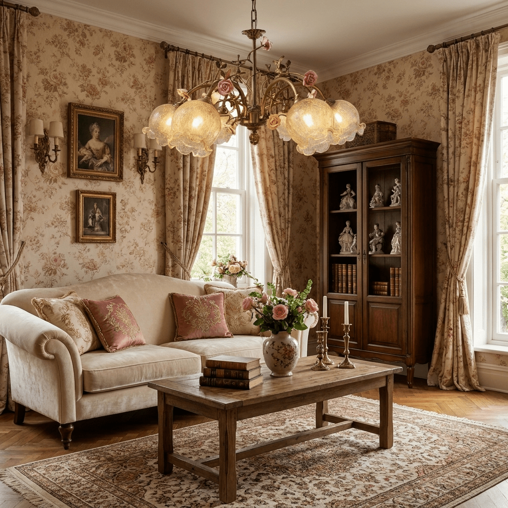 Brass Floral Chandelier — Chandelier | Maison Monashee — view 4