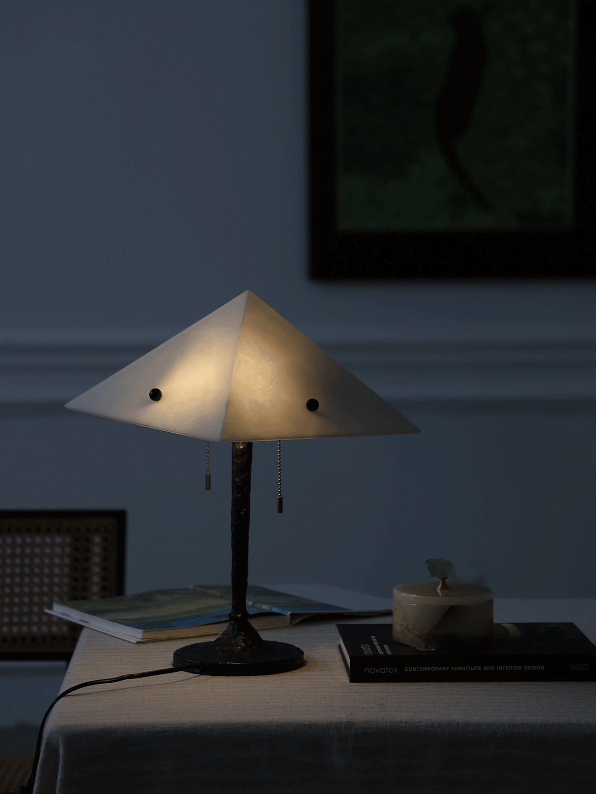 Black Textured Table Lamp — Table Lamp | Maison Monashee — view 15