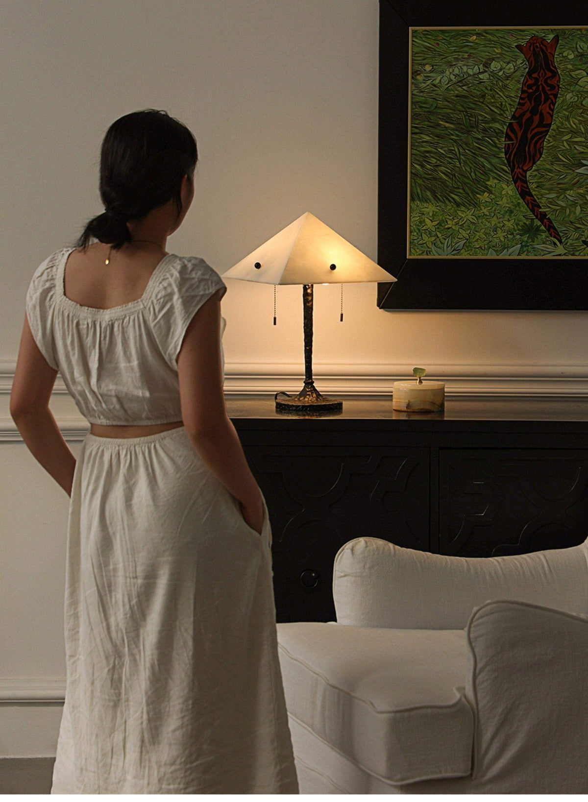Black Textured Table Lamp — Table Lamp | Maison Monashee — view 17