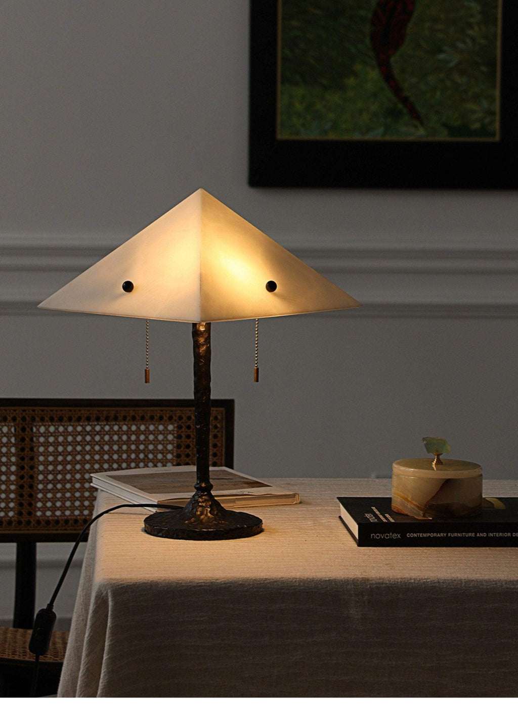 Black Textured Table Lamp — Table Lamp | Maison Monashee — view 19