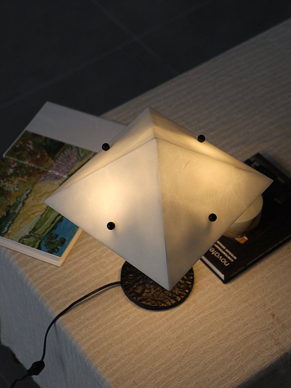 Black Textured Table Lamp — Table Lamp | Maison Monashee — view 13