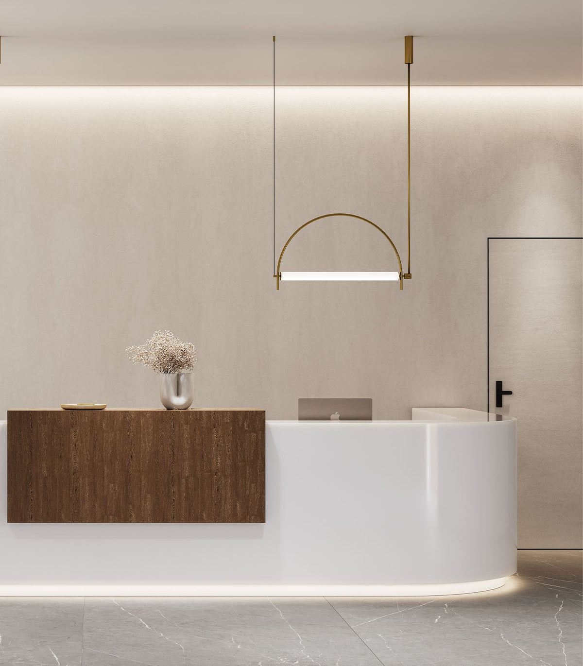 Linear Chandelier Gold — Chandelier | Maison Monashee — view 4