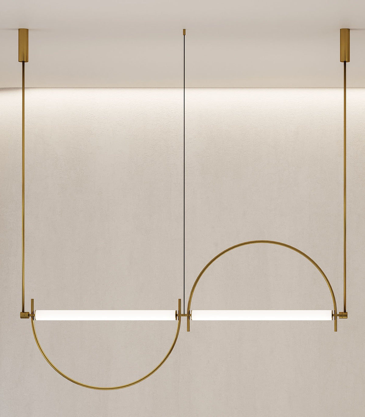 Linear Chandelier Gold — Chandelier | Maison Monashee — view 5