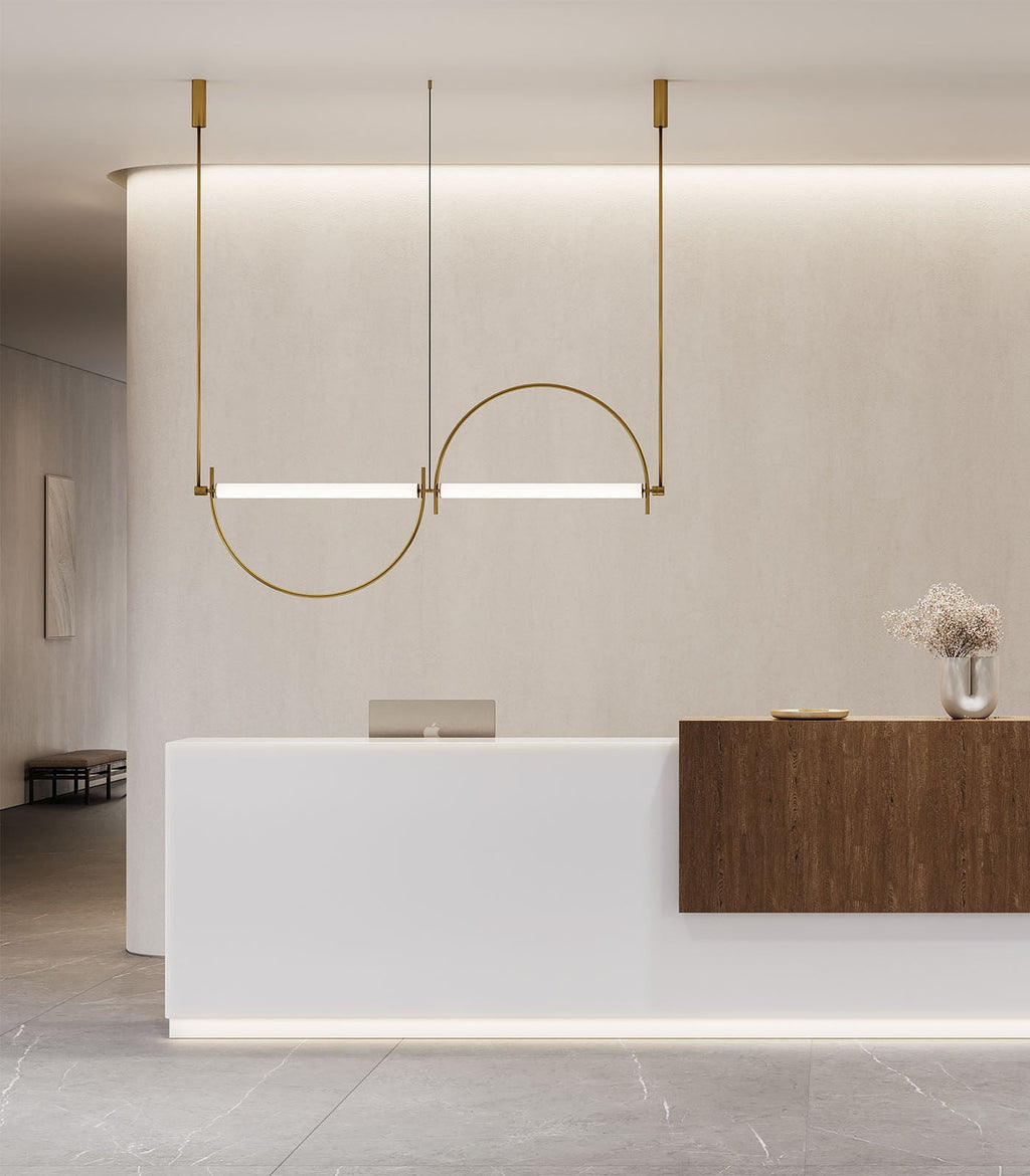 Linear Chandelier Gold — Chandelier | Maison Monashee — view 2