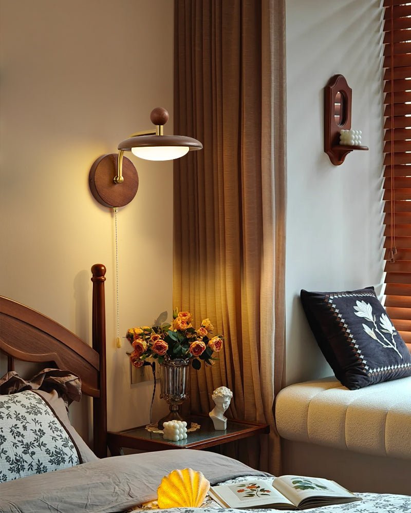Gold Wall Light with Switch — Wall Sconce | Maison Monashee — view 10