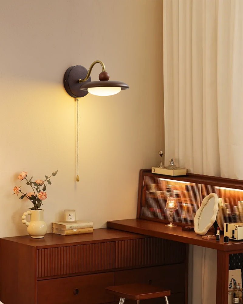 Gold Wall Light with Switch — Wall Sconce | Maison Monashee — view 11