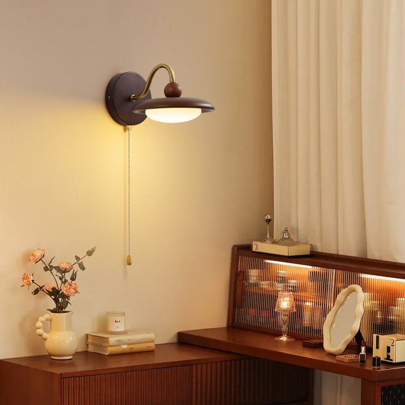 Gold Wall Light with Switch — Wall Sconce | Maison Monashee — view 8