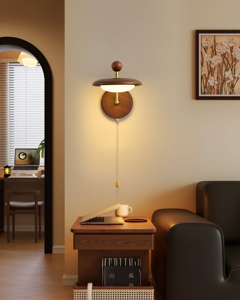 Gold Wall Light with Switch — Wall Sconce | Maison Monashee — view 12