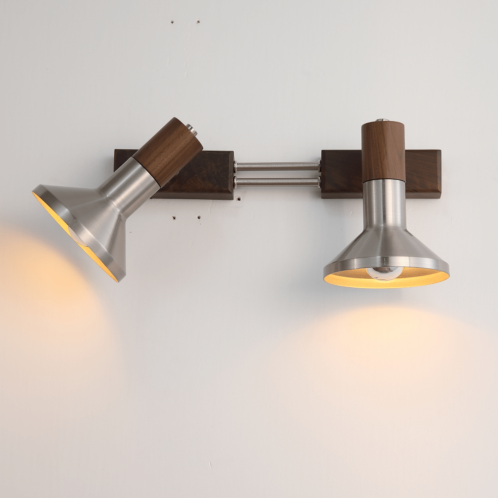 Brushed Nickel Double Sconce — Wall Sconce | Maison Monashee — view 8