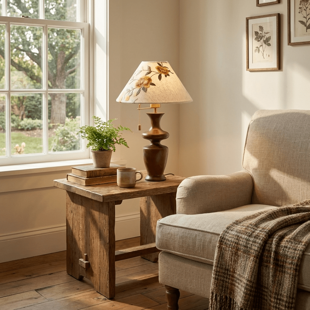 Floral Bedside Lamp — Table Lamp | Maison Monashee — view 3