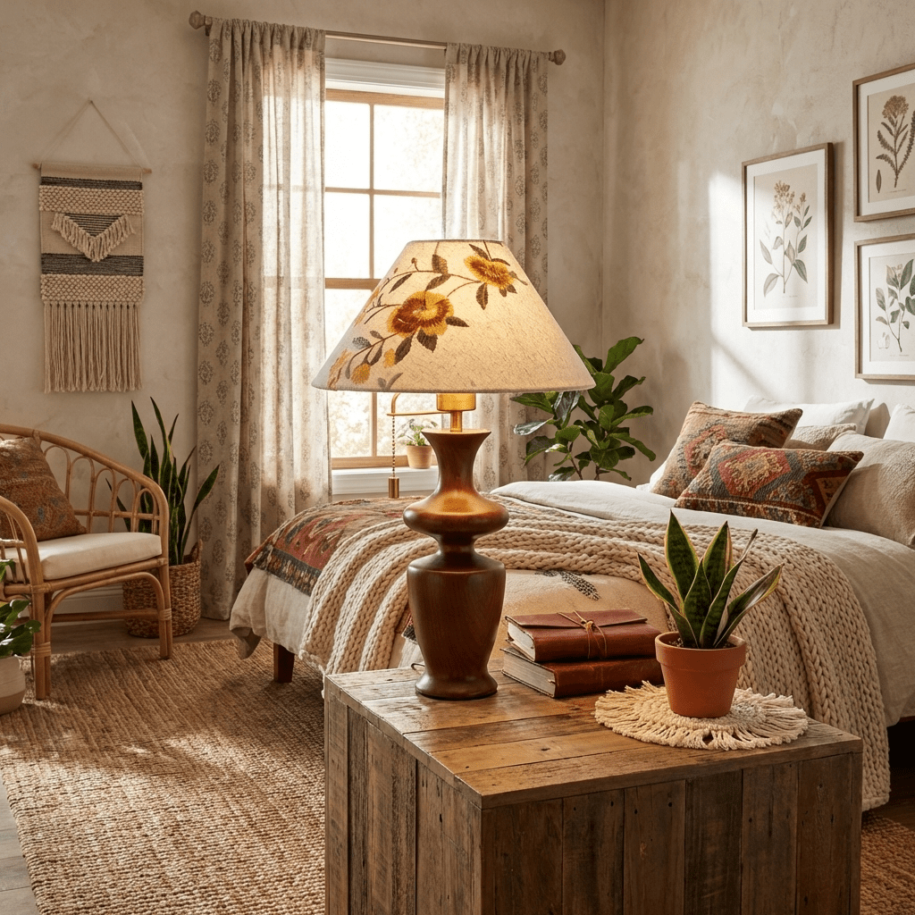 Floral Bedside Lamp — Table Lamp | Maison Monashee — view 9