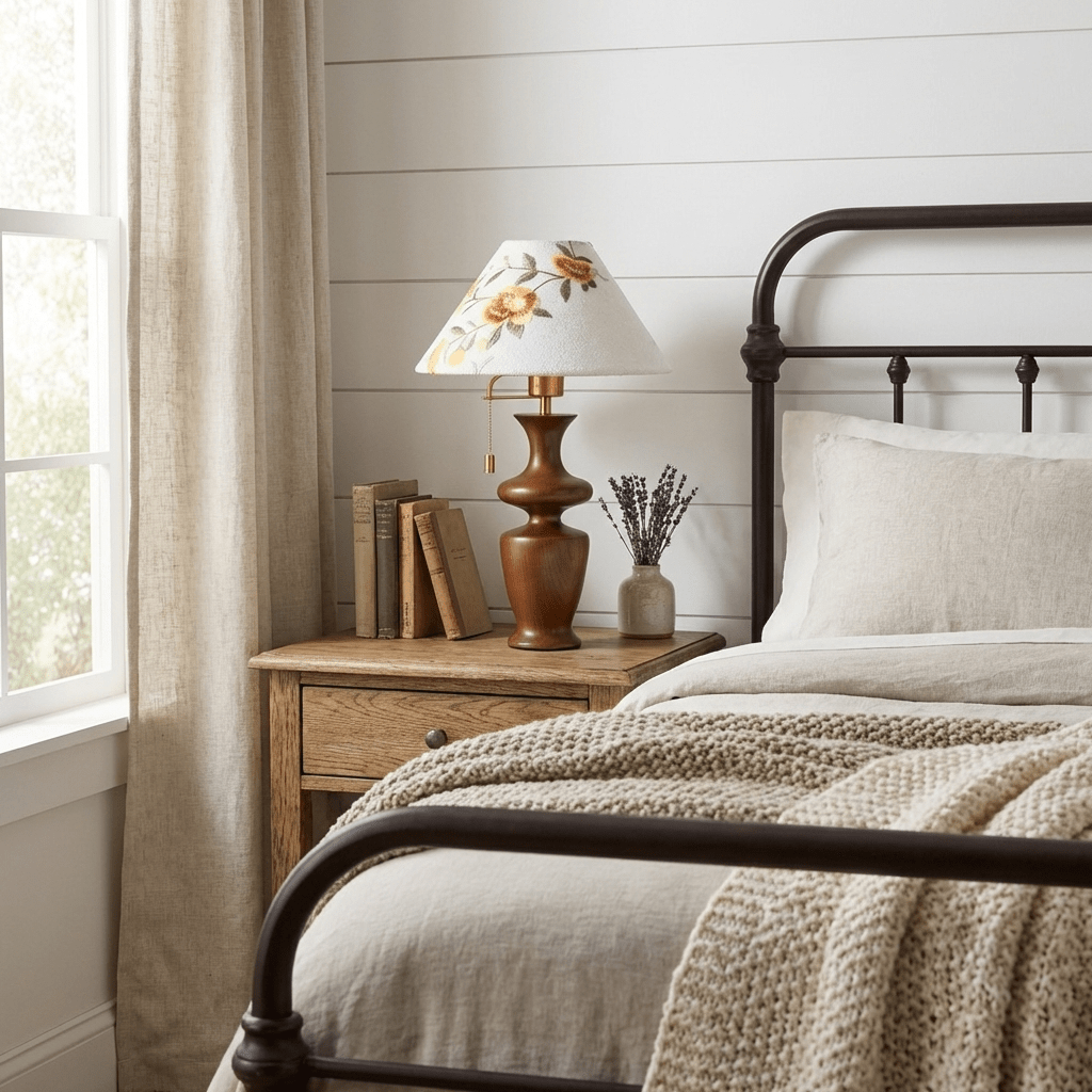 Floral Bedside Lamp — Table Lamp | Maison Monashee — view 4