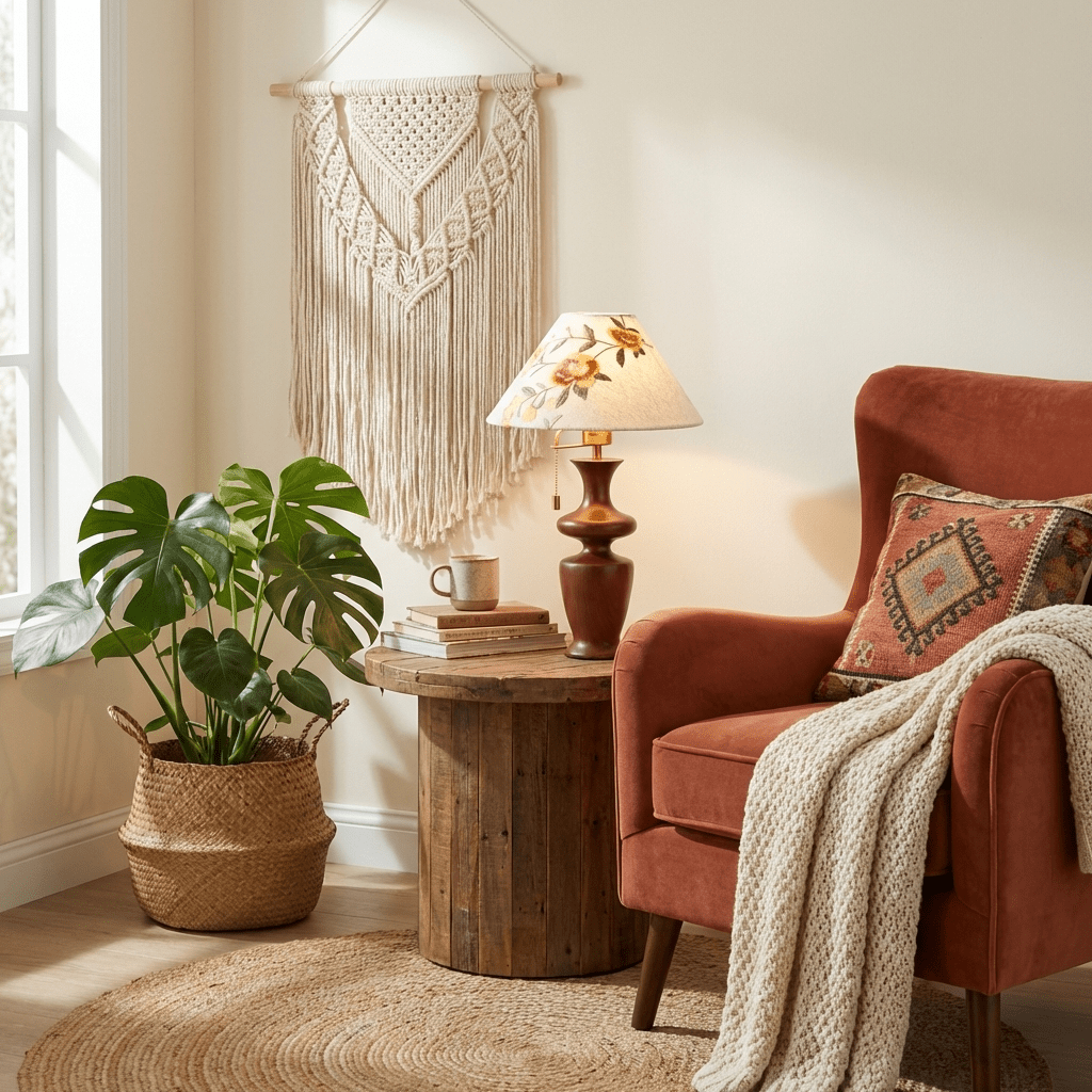 Floral Bedside Lamp — Table Lamp | Maison Monashee — view 7