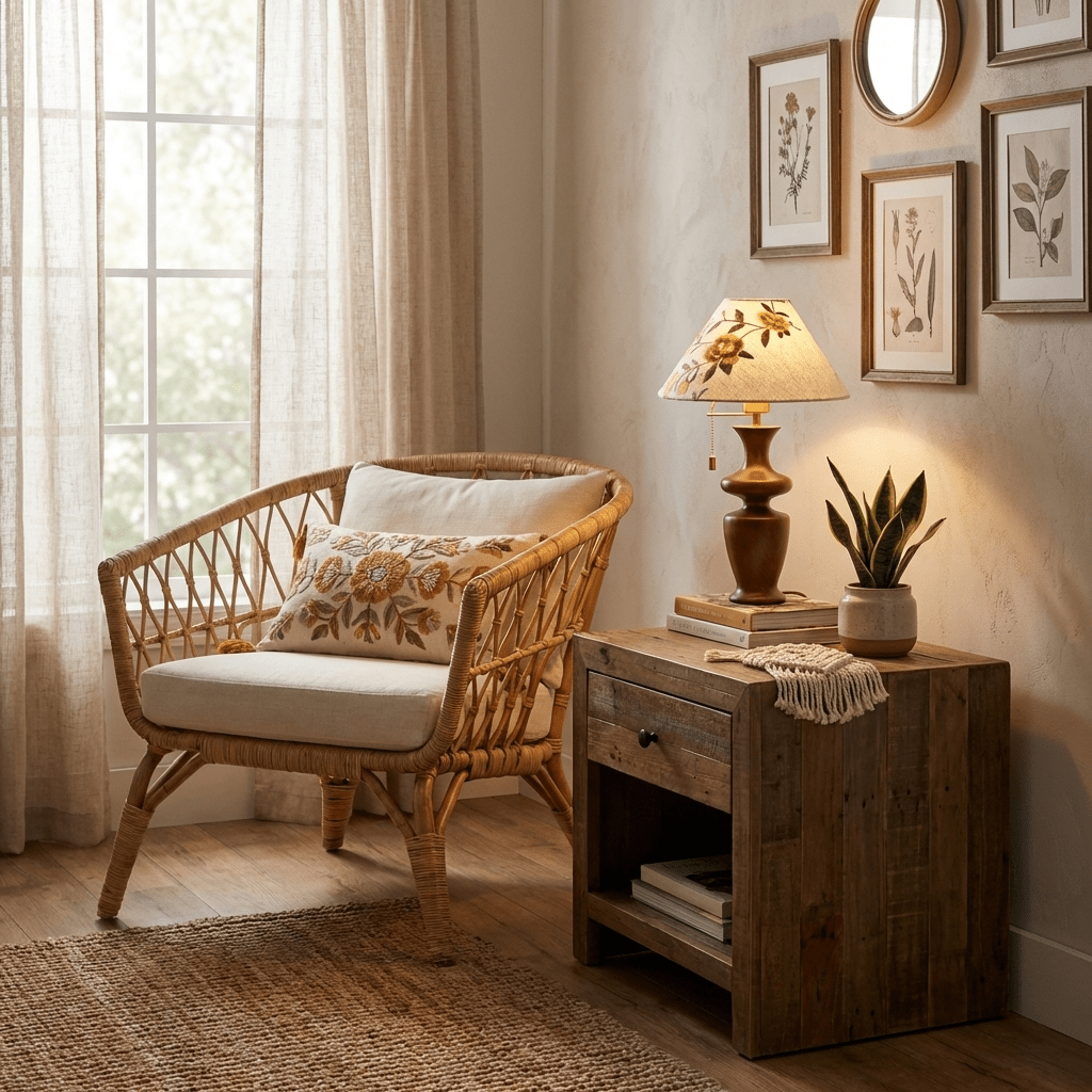 Floral Bedside Lamp — Table Lamp | Maison Monashee — view 8