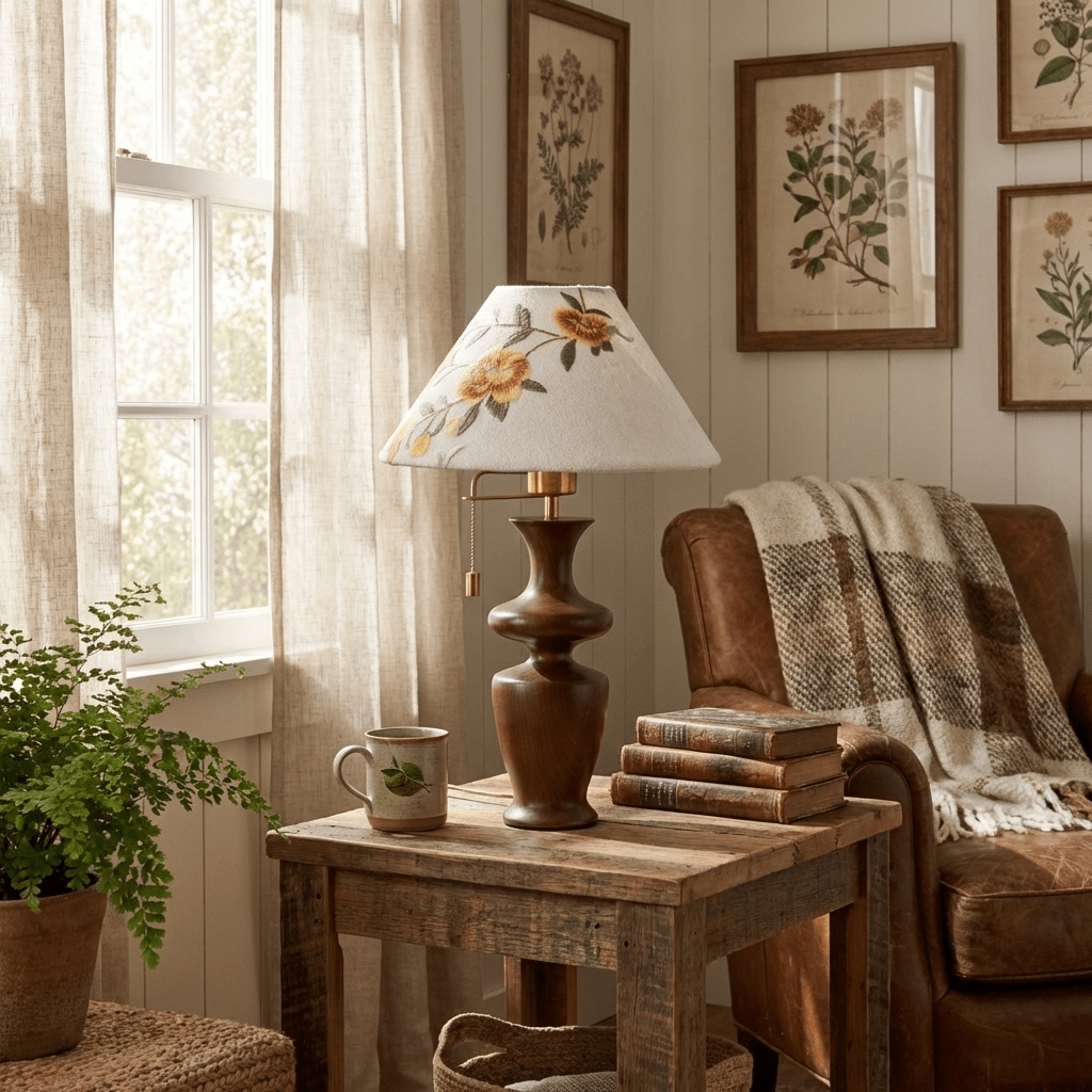 Floral Bedside Lamp — Table Lamp | Maison Monashee — view 2