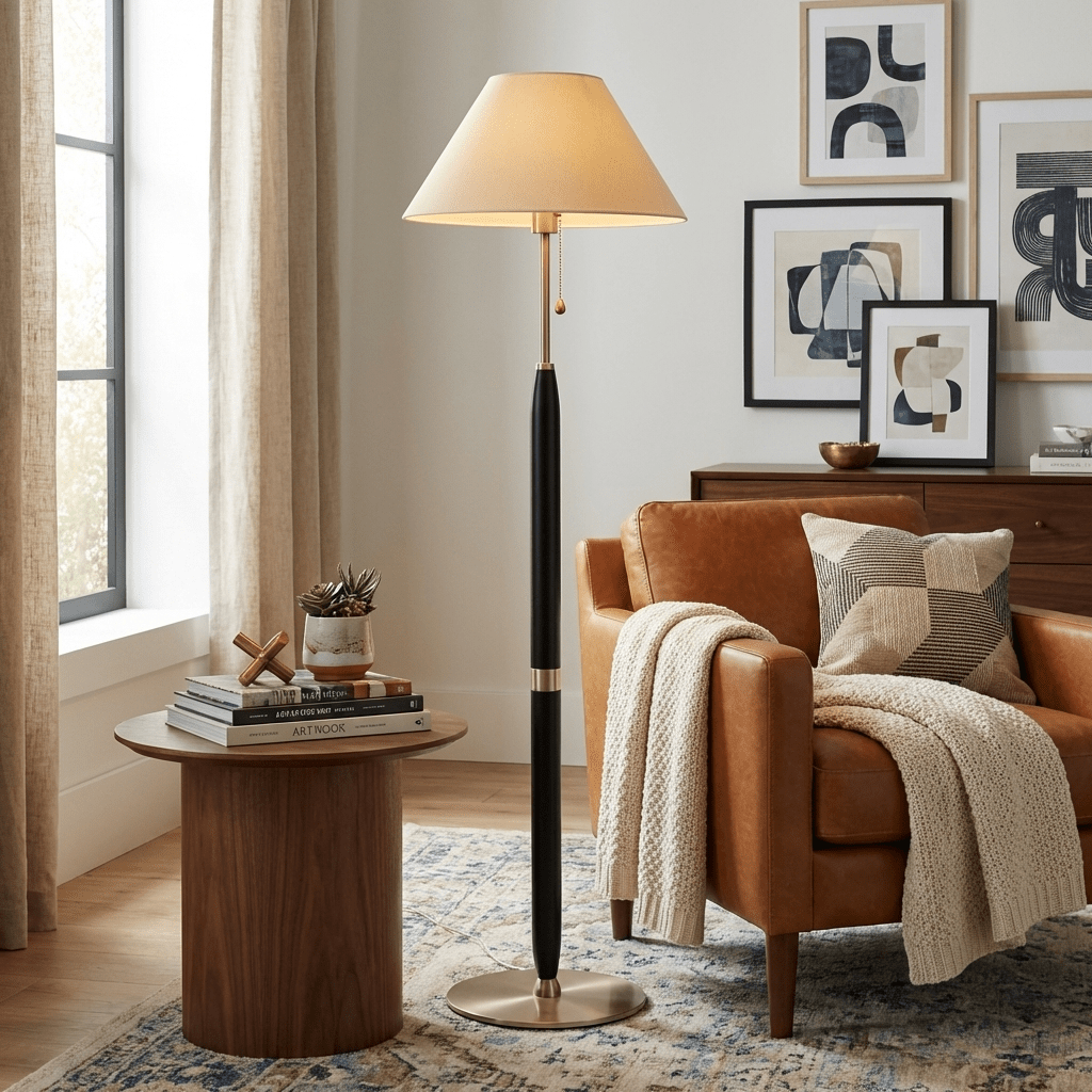 Traditional Wooden Floor Lamp — Floor Lamp | Maison Monashee — view 5