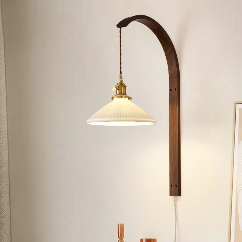 Fluted Milk Glass Sconce — Wall Sconce | Maison Monashee — view 4