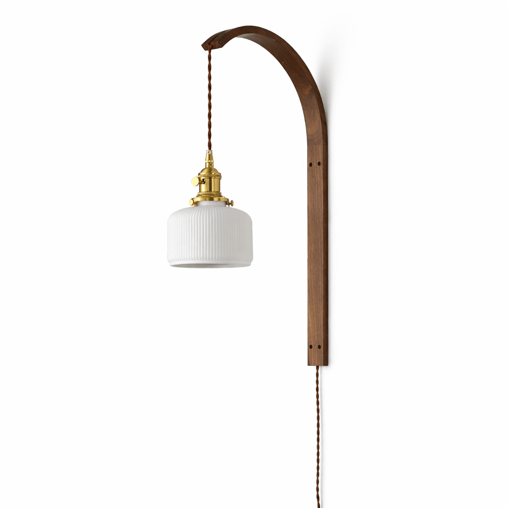 Fluted Milk Glass Sconce — Wall Sconce | Maison Monashee — view 10