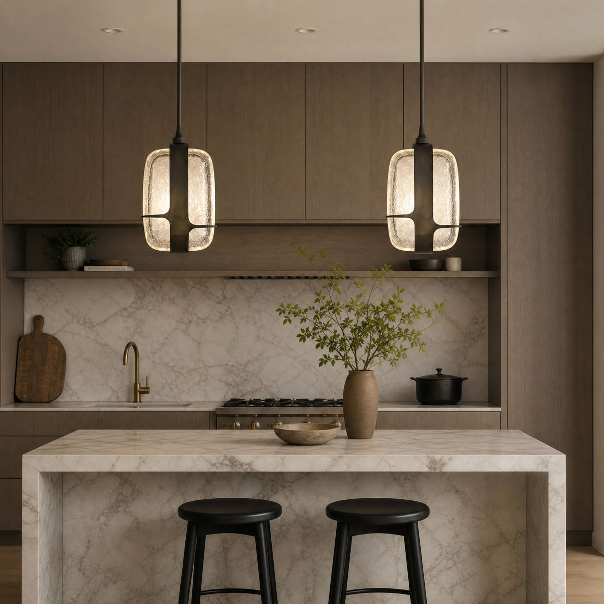 Rectangular Glass Pendant Light — Pendant Light | Maison Monashee — view 2