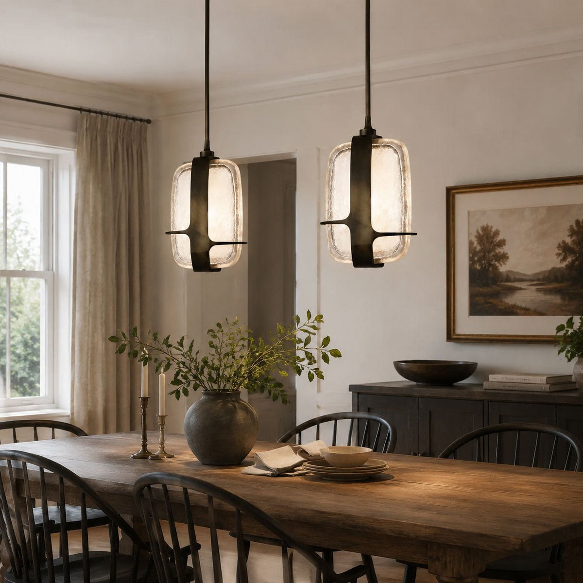 Rectangular Glass Pendant Light — Pendant Light | Maison Monashee — view 9