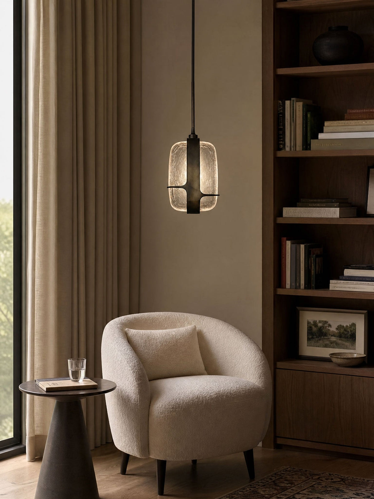 Rectangular Glass Pendant Light — Pendant Light | Maison Monashee — view 3