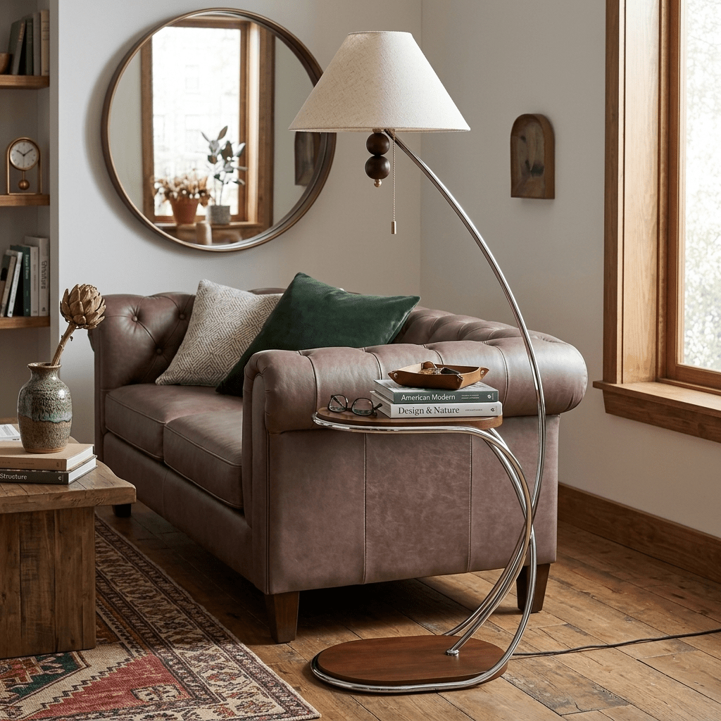 Modern Curved Floor Lamp — Floor Lamp | Maison Monashee — view 2