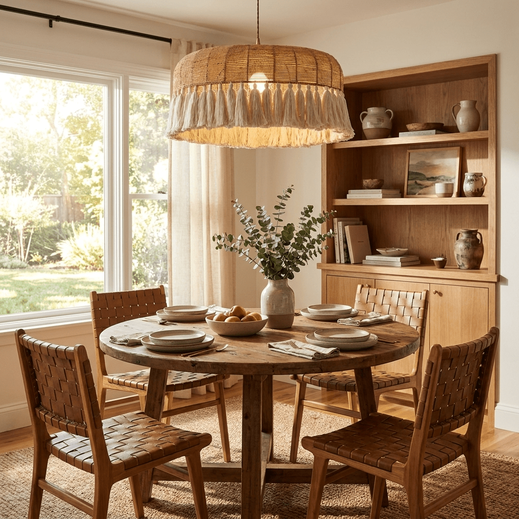 Woven Drum Pendant Light — Pendant Light | Maison Monashee — view 12