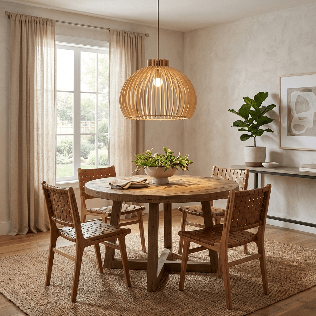 Geometric Wooden Pendant Light — Pendant Light | Maison Monashee — view 6