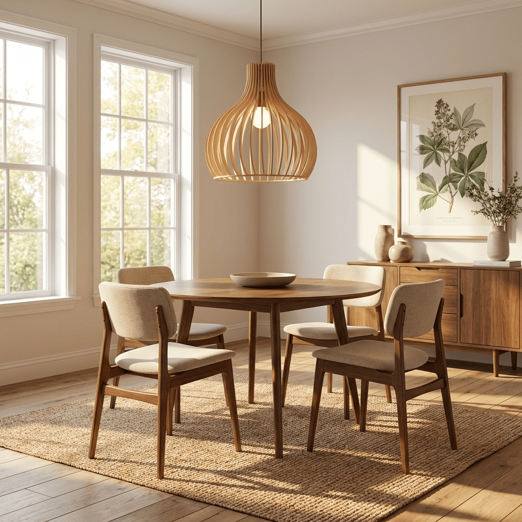 Geometric Wooden Pendant Light — Pendant Light | Maison Monashee — view 4