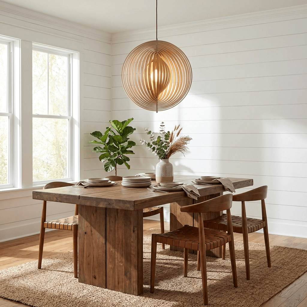 Geometric Wooden Pendant Light — Pendant Light | Maison Monashee — view 7