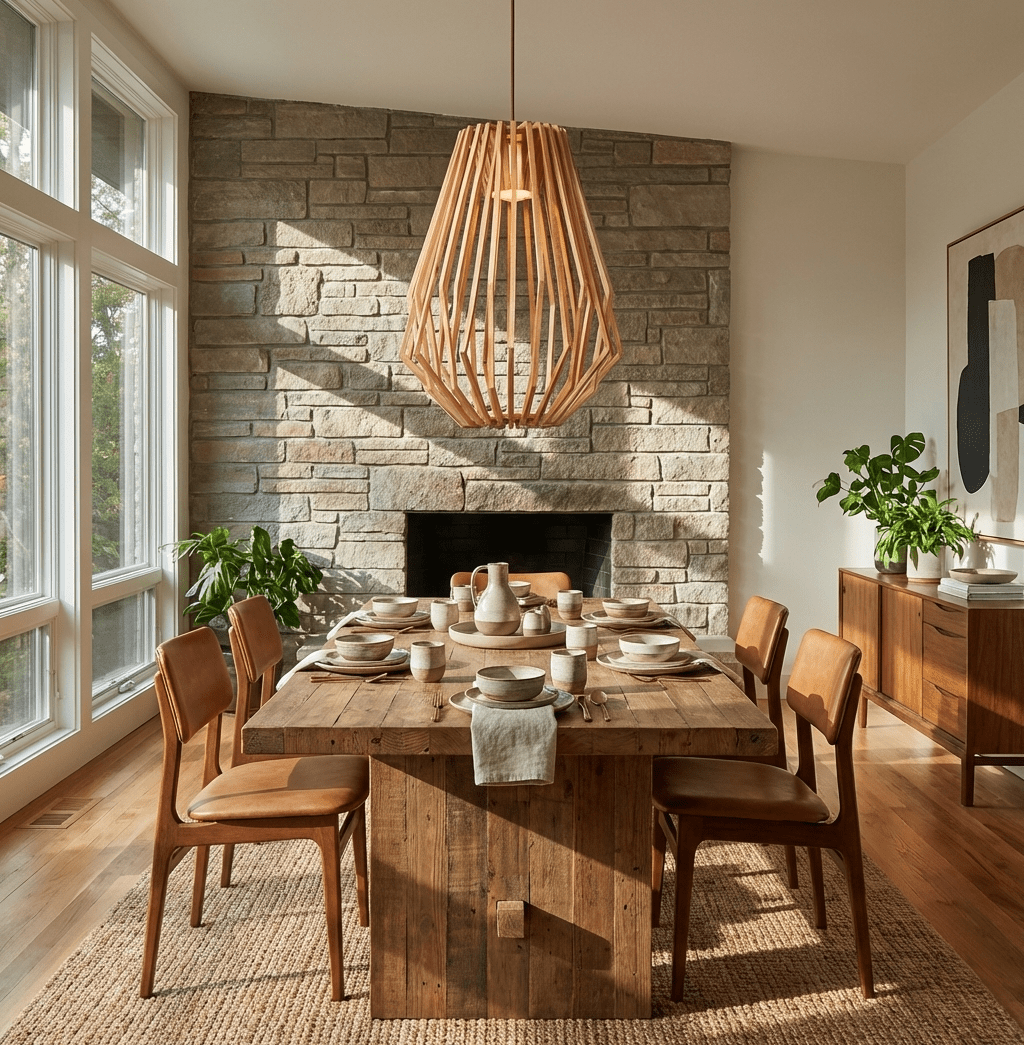 Geometric Wooden Pendant Light — Pendant Light | Maison Monashee — view 2