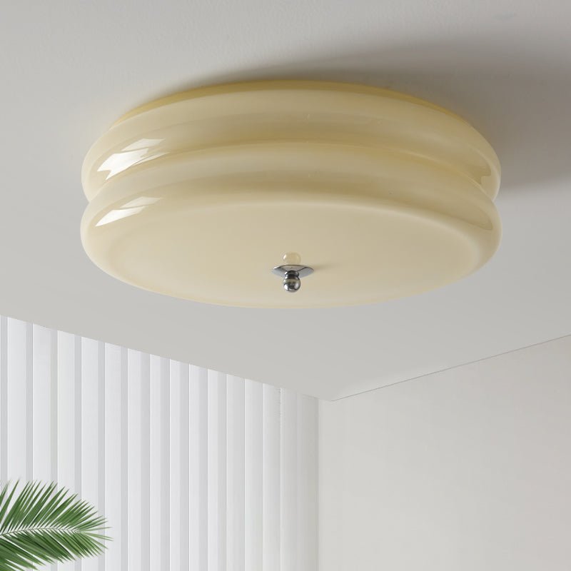 Ribbed Glass Flush Mount Light — Ceiling Light | Maison Monashee — view 14