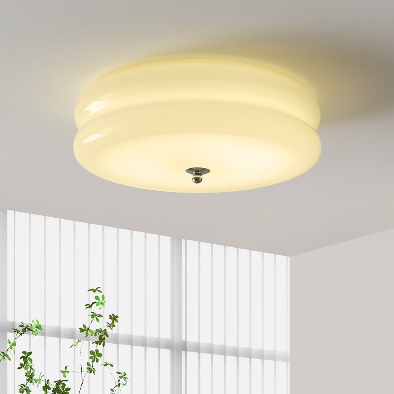 Ribbed Glass Flush Mount Light — Ceiling Light | Maison Monashee — view 12