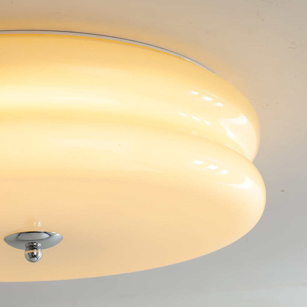 Ribbed Glass Flush Mount Light — Ceiling Light | Maison Monashee — view 27