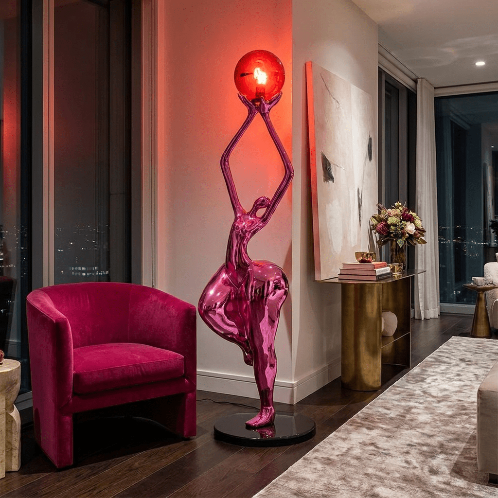 Pink Floor Lamp — Floor Lamp | Maison Monashee — view 7