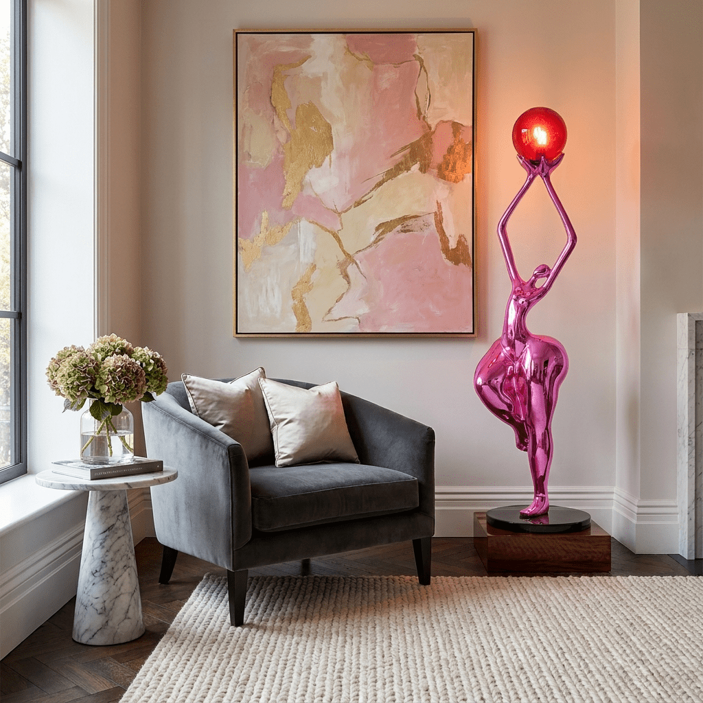 Pink Floor Lamp — Floor Lamp | Maison Monashee — view 8