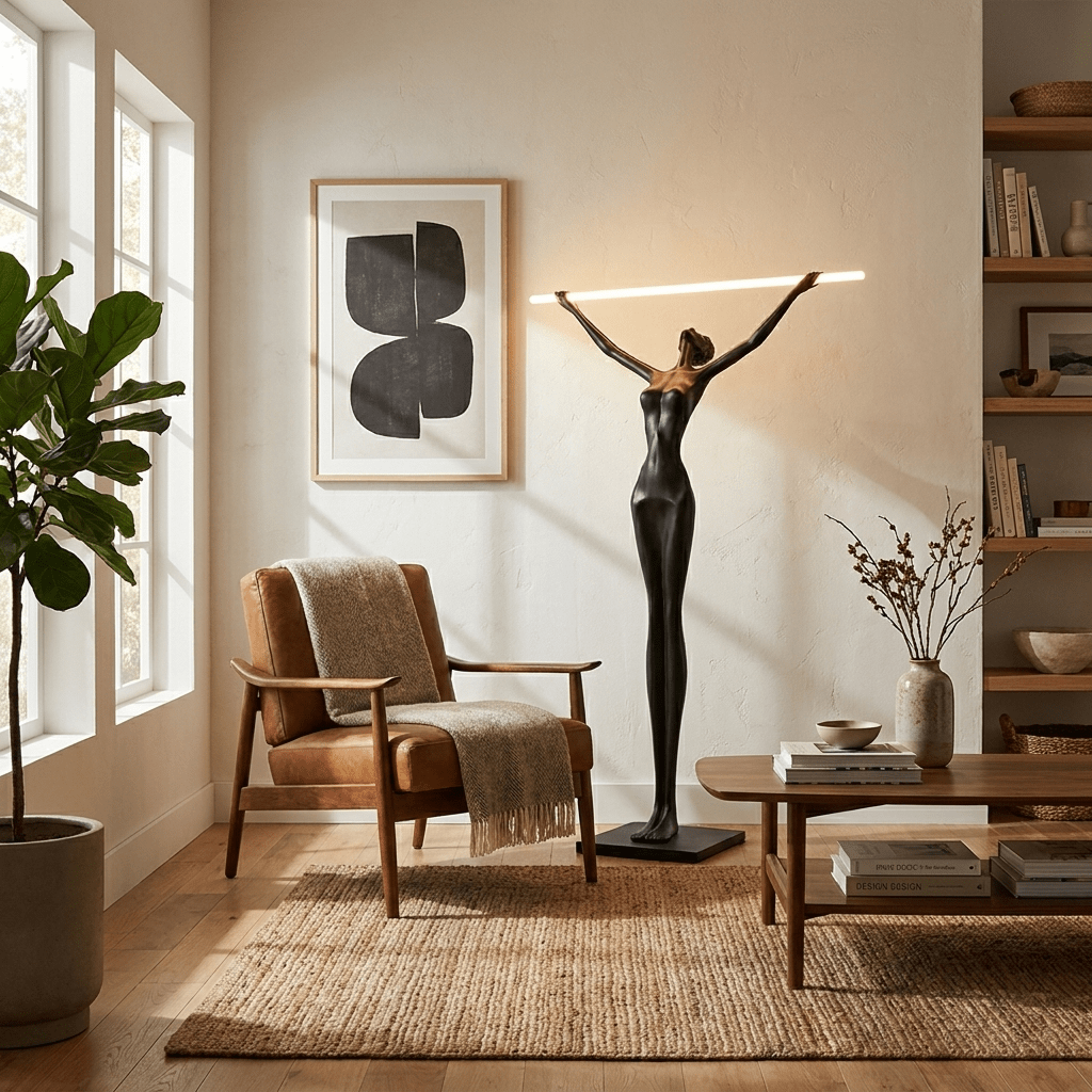Tall Black Floor Lamp — Floor Lamp | Maison Monashee — view 4