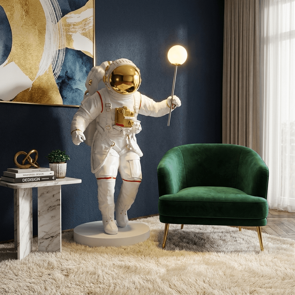 Large Orb Floor Lamp — Floor Lamp | Maison Monashee — view 3