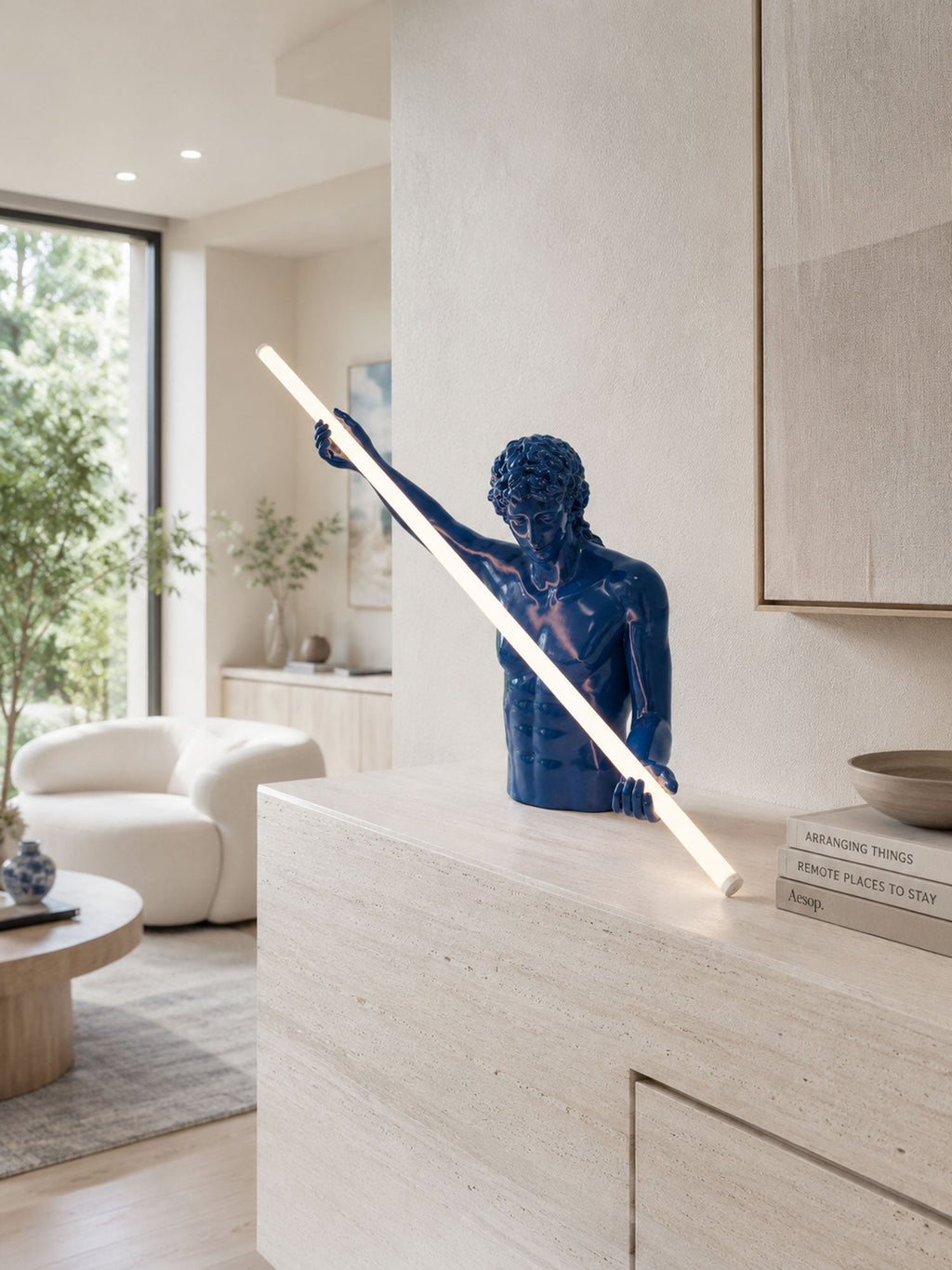 Dark Blue Desk Lamp — Table Lamp | Maison Monashee — view 9