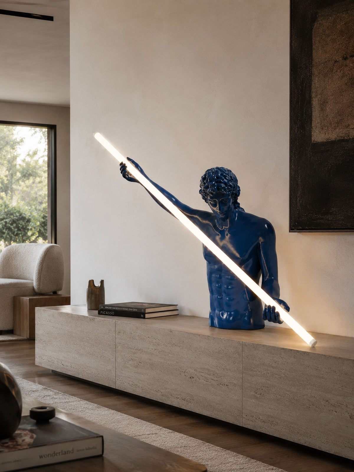 Dark Blue Desk Lamp — Table Lamp | Maison Monashee — view 10