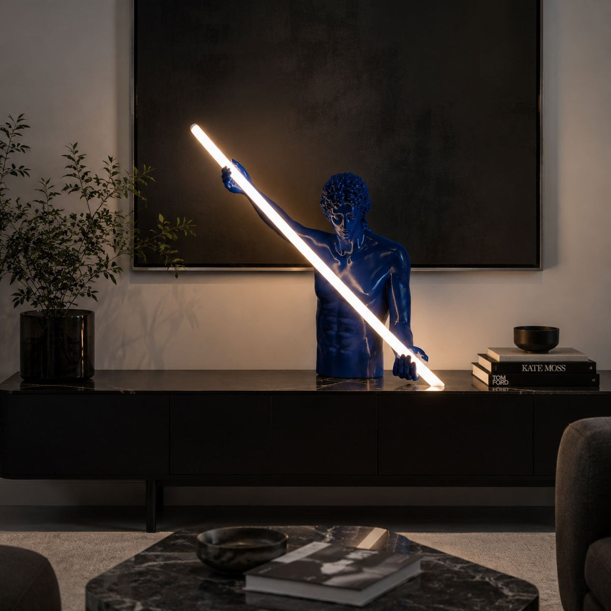 Dark Blue Desk Lamp — Table Lamp | Maison Monashee — view 5