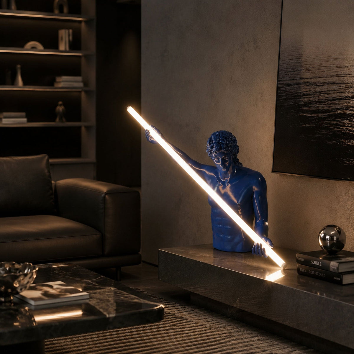 Dark Blue Desk Lamp — Table Lamp | Maison Monashee — view 6
