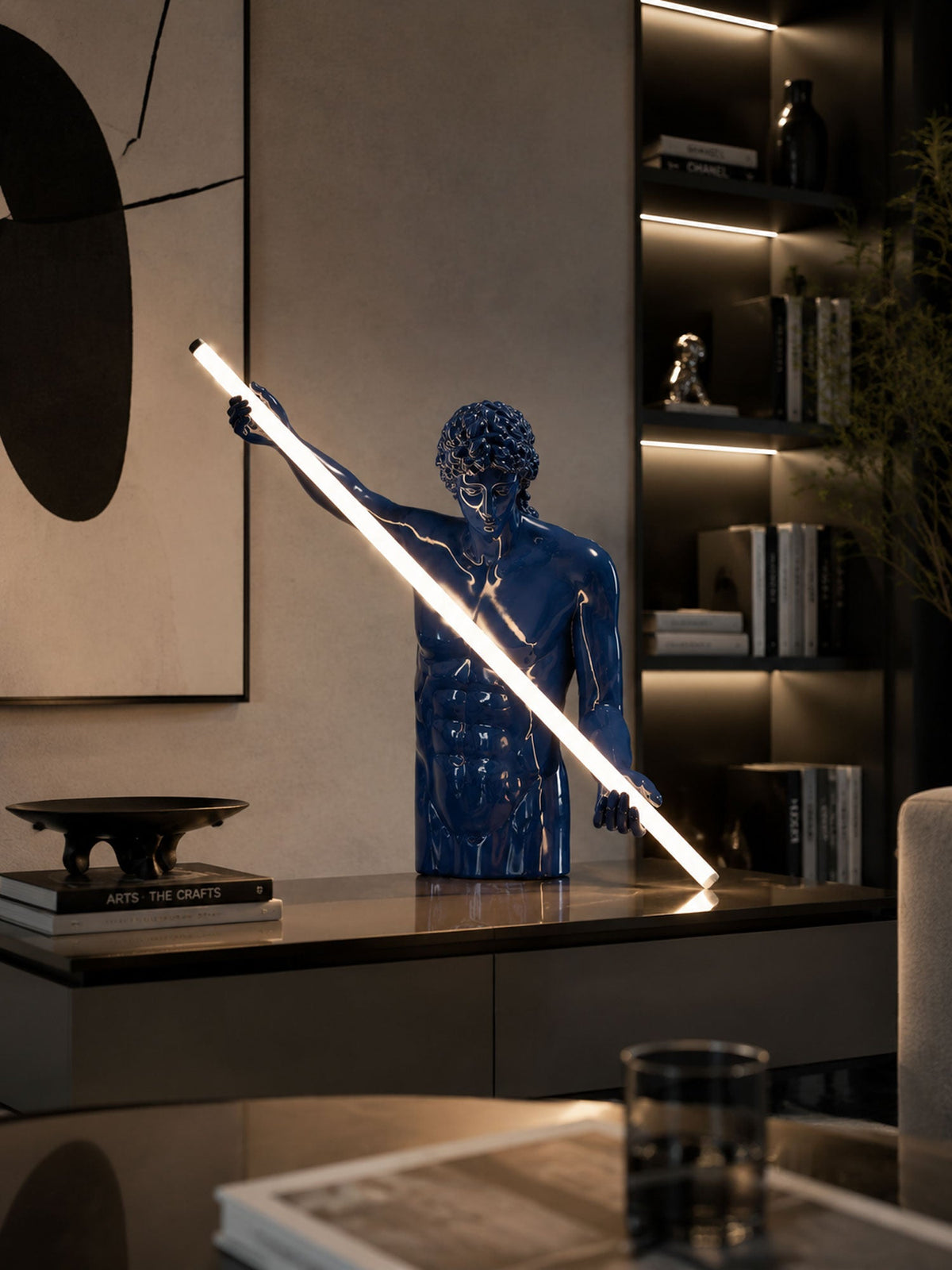 Dark Blue Desk Lamp — Table Lamp | Maison Monashee — view 7