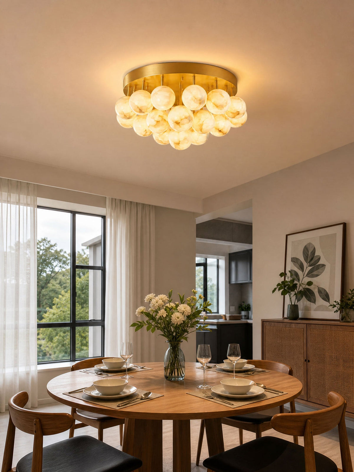 Cluster Globe Light Fixture — Ceiling Light | Maison Monashee — view 8